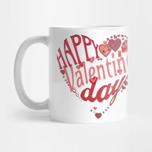 Happy Valentines Day,14 February , Red Heart Mug